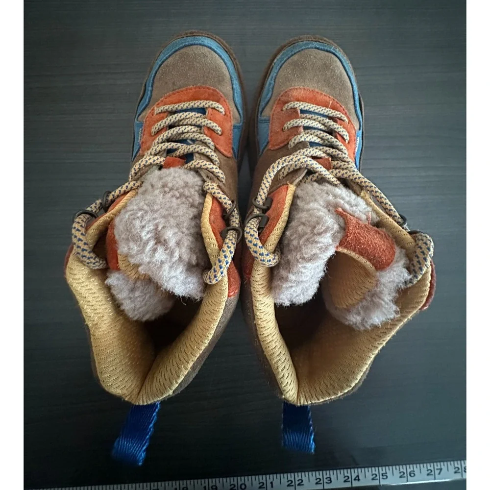 UGG Highland Hi Heritage Kids Boots Sz 3 Suede Sherpa Gorpcore‎ Hiker Trail